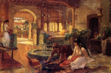 Interiorista orientalista árabe Frederick Arthur Bridgman Pinturas al óleo